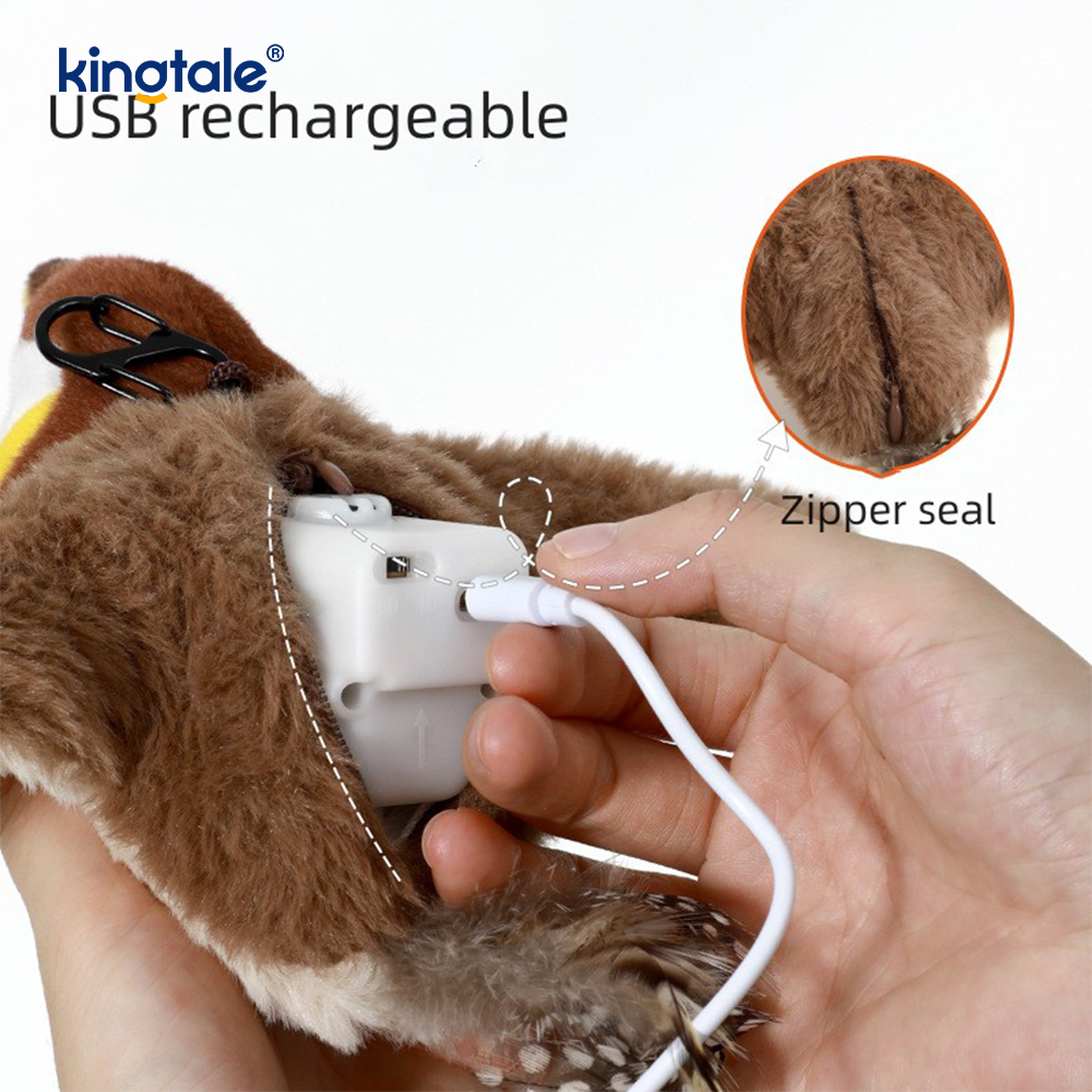 Simuloitu Sparrow Pet Pehmolelu kaikille roduille Cat Kicker Catnip Lelut Sparrow