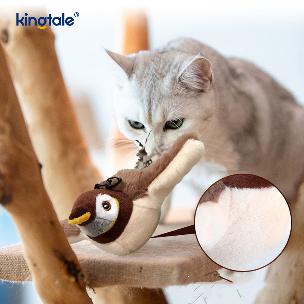 Simuloitu Sparrow Pet Pehmolelu kaikille roduille Cat Kicker Catnip Lelut Sparrow