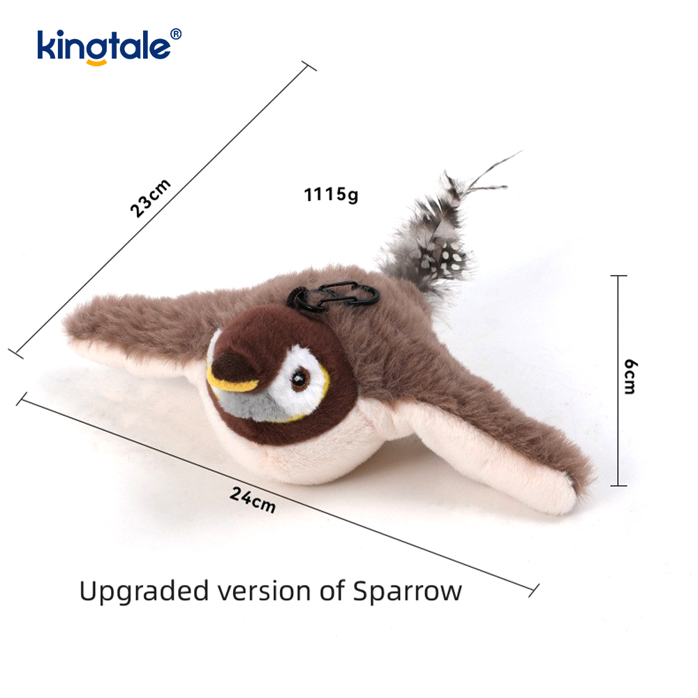 Simuloitu Sparrow Pet Pehmolelu kaikille roduille Cat Kicker Catnip Lelut Sparrow