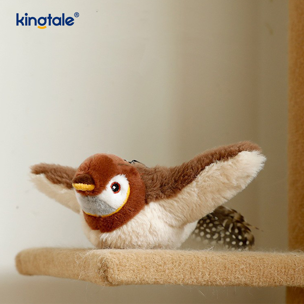 Simuloitu Sparrow Pet Pehmolelu kaikille roduille Cat Kicker Catnip Lelut Sparrow