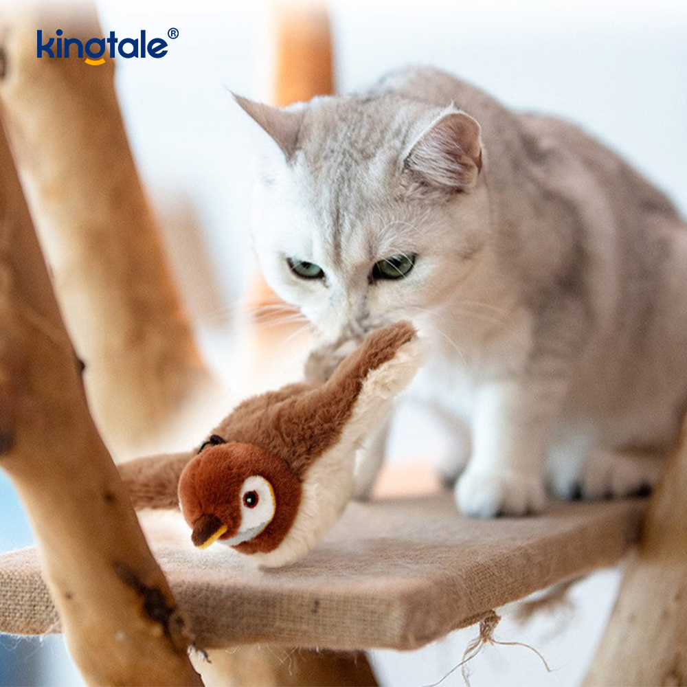 Simuloitu Sparrow Pet Pehmolelu kaikille roduille Cat Kicker Catnip Lelut Sparrow