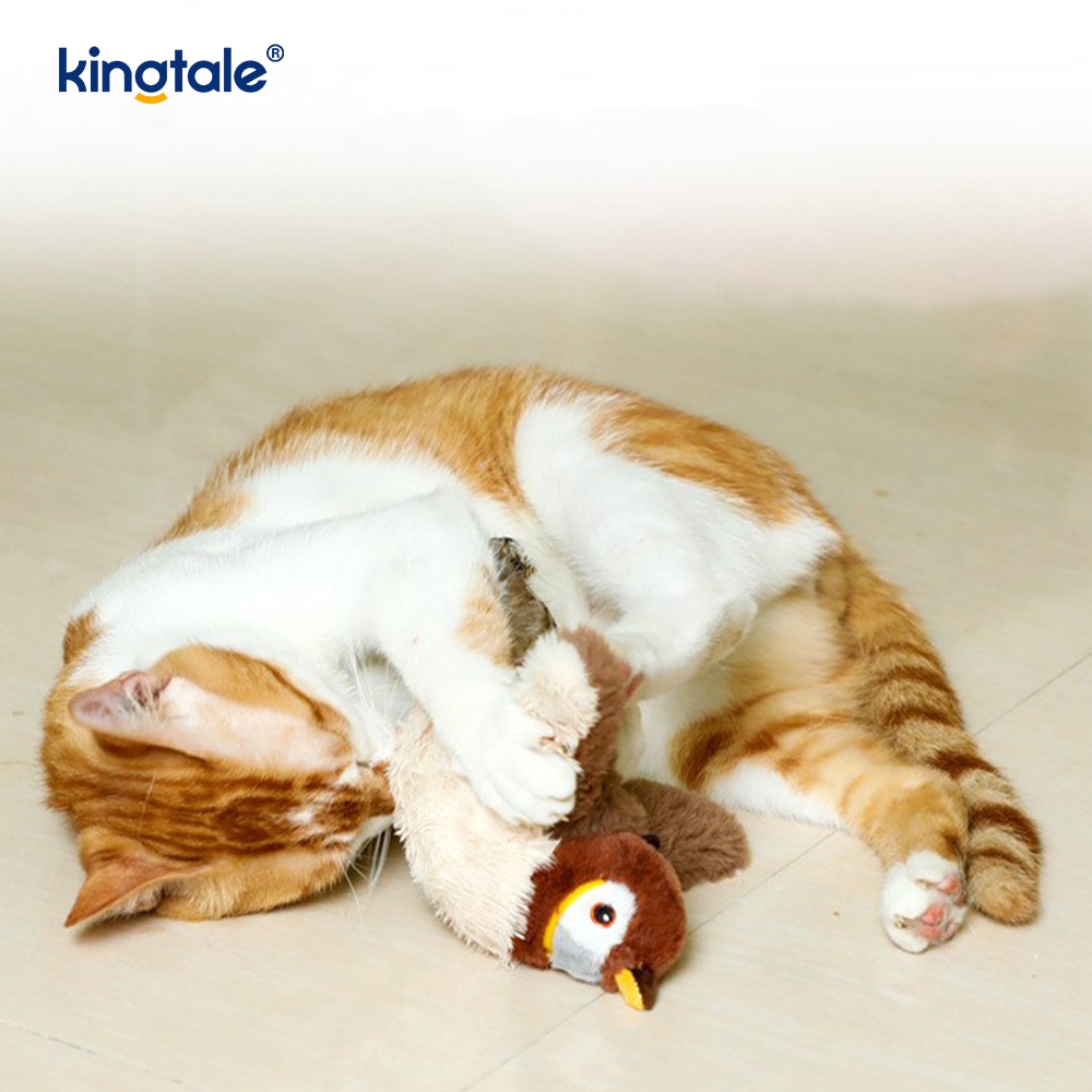 Simuloitu Sparrow Pet Pehmolelu kaikille roduille Cat Kicker Catnip Lelut Sparrow