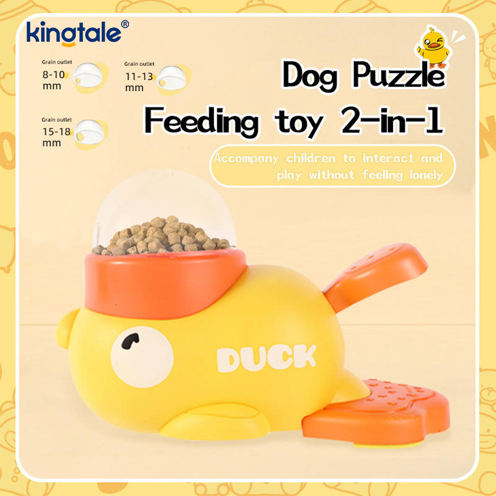 Little Yellow Duck Pet Feeder Interaktiivinen koiran lelut ruoka palapeli hidas syöttölaite