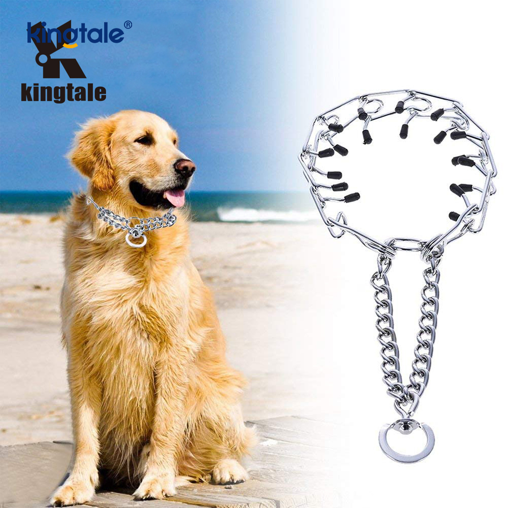 Pet Pinch Choke -pannat Hiiliteräksinen metallipiikki koiran koulutuspanta