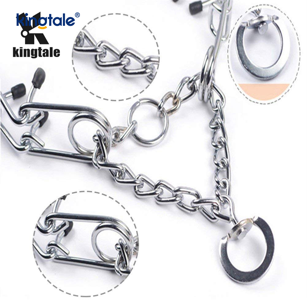 Pet Pinch Choke -pannat Hiiliteräksinen metallipiikki koiran koulutuspanta