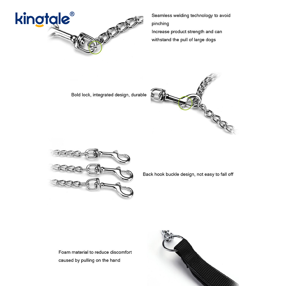 Räätälöity metalli Heavy Duty -koiranketjuketju vaahtomuovikahvalla koirille