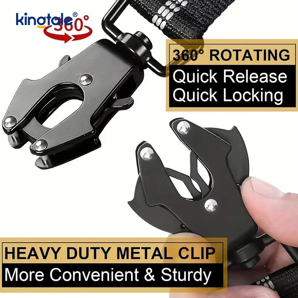 4 in 1 Heavy Duty -koiranhihna, jossa auton turvavyö ja pehmeä pehmustettu kahva