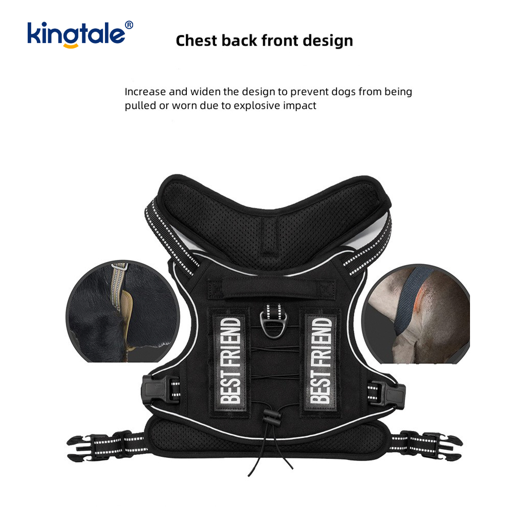 Solid No Pull Nylon Heavy Duty Dog Belt -liivi harjoitusvaljaat Rinta