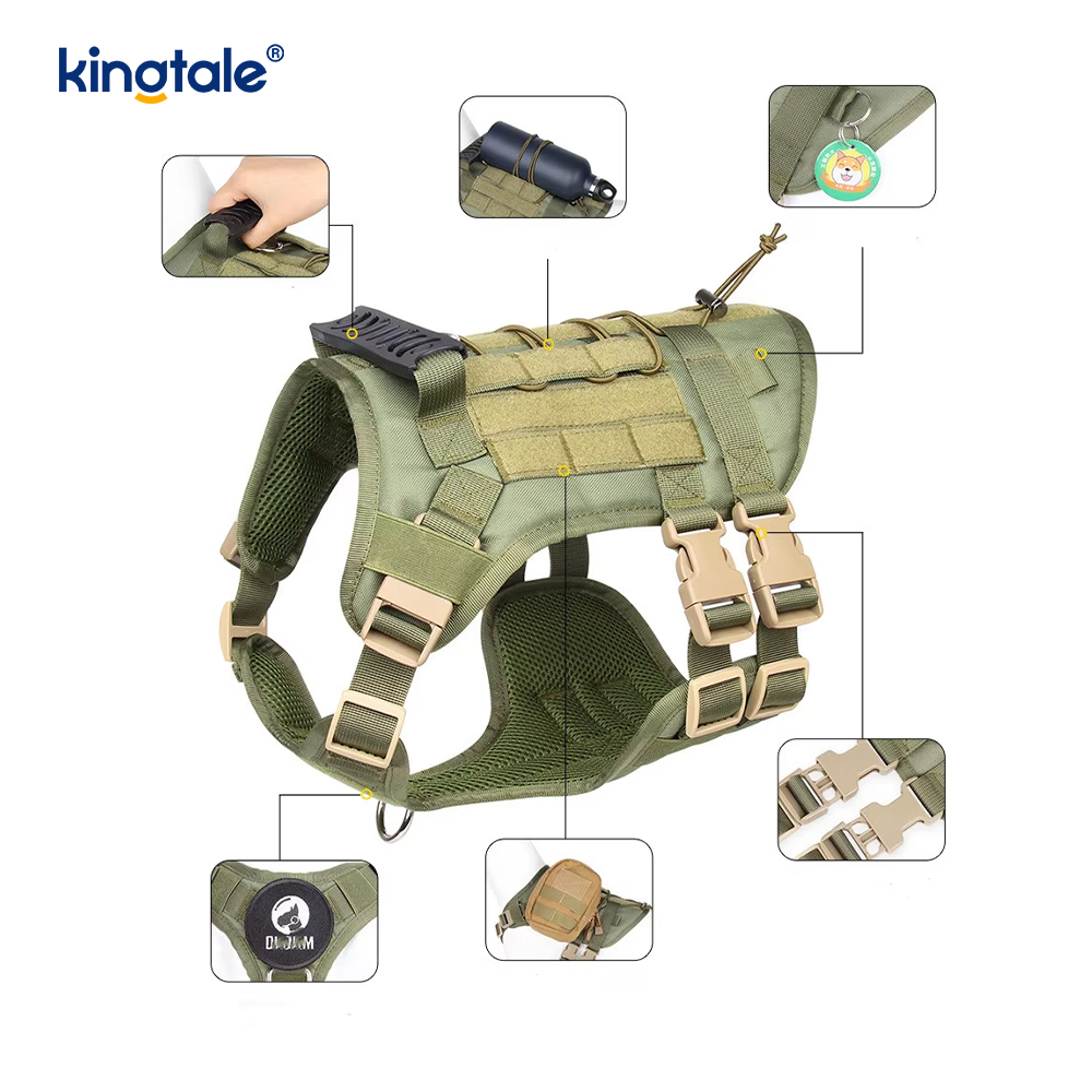 Räätälöity Heavy Duty Large Vest Mesh -hengittävä, säädettävä koiranvaljaat