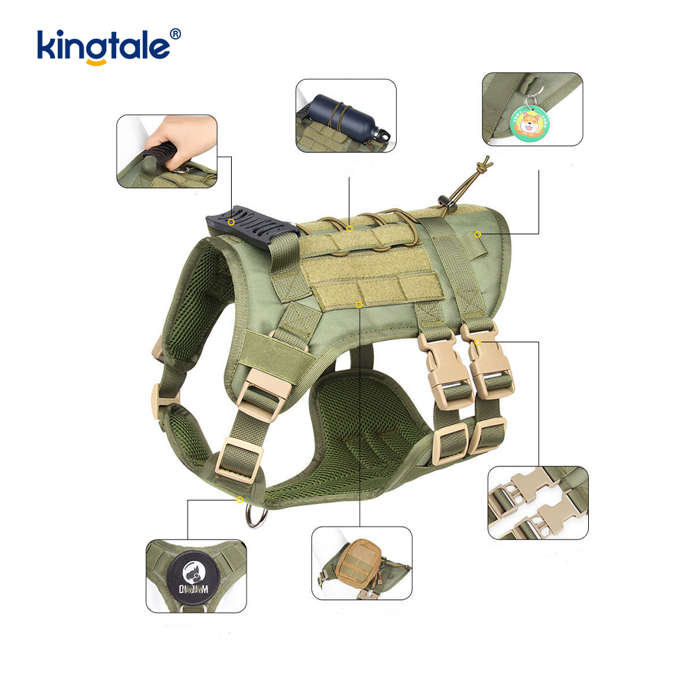Räätälöity Heavy Duty Large Vest Mesh -hengittävä, säädettävä koiranvaljaat