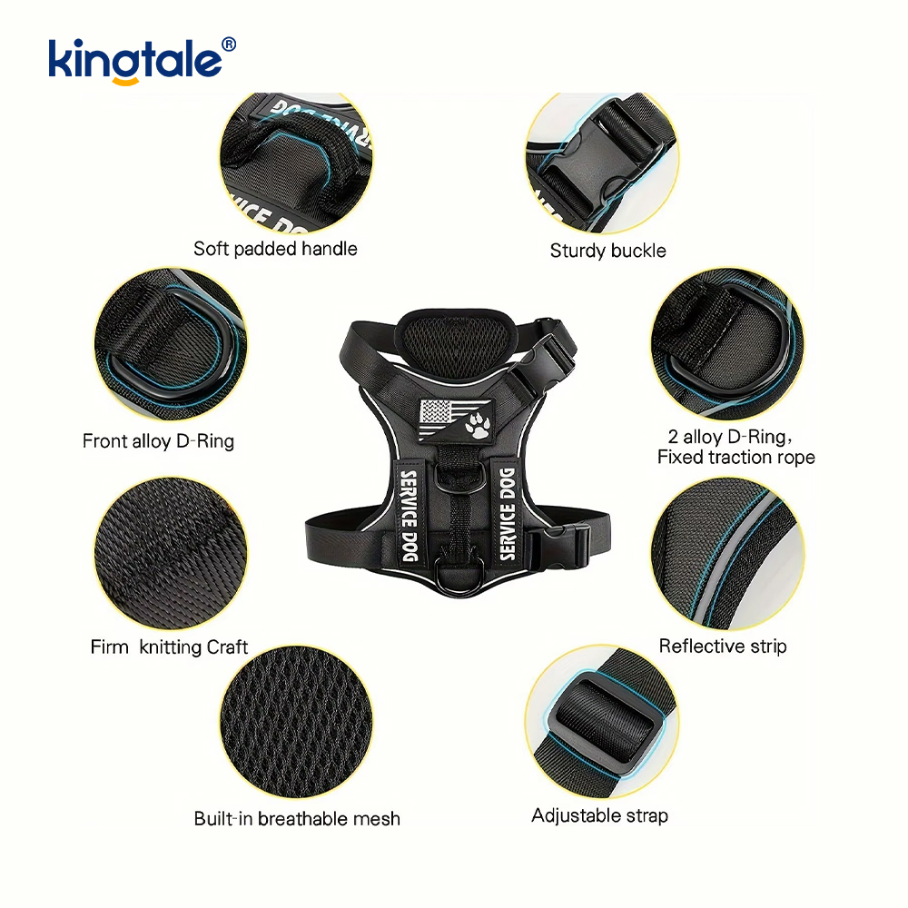 No-Pull Heijastavat Tactical Heavy Duty Tactical koiran valjaat suurille koirille