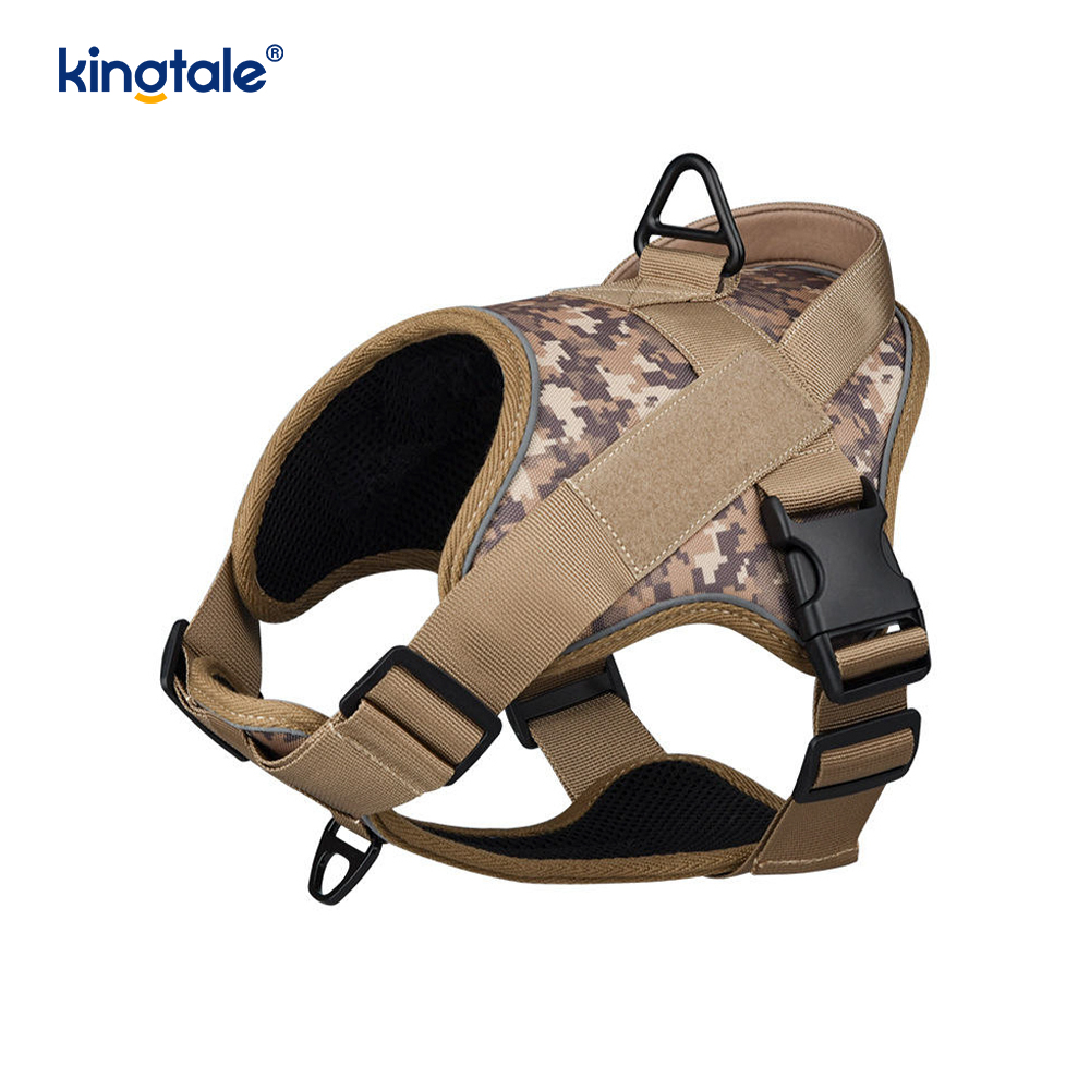 Heavy Duty Tactical No Pull Säädettävä Heijastava Pet Vest koiran valjaat