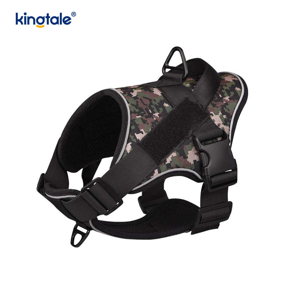 Heavy Duty Tactical No Pull Säädettävä Heijastava Pet Vest koiran valjaat