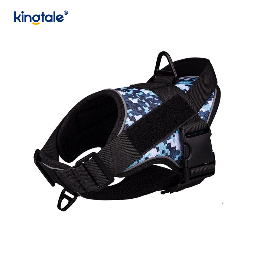 Heavy Duty Tactical No Pull Säädettävä Heijastava Pet Vest koiran valjaat