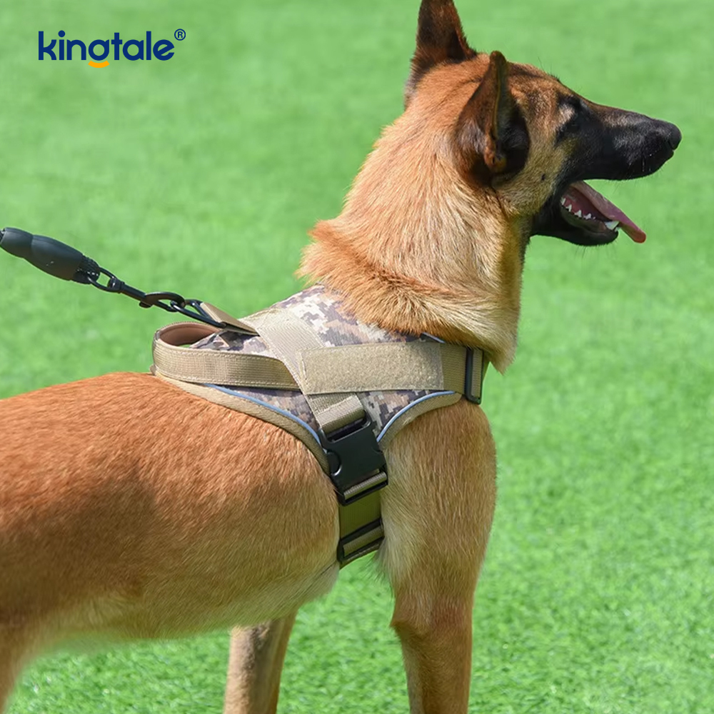 Heavy Duty Tactical No Pull Säädettävä Heijastava Pet Vest koiran valjaat