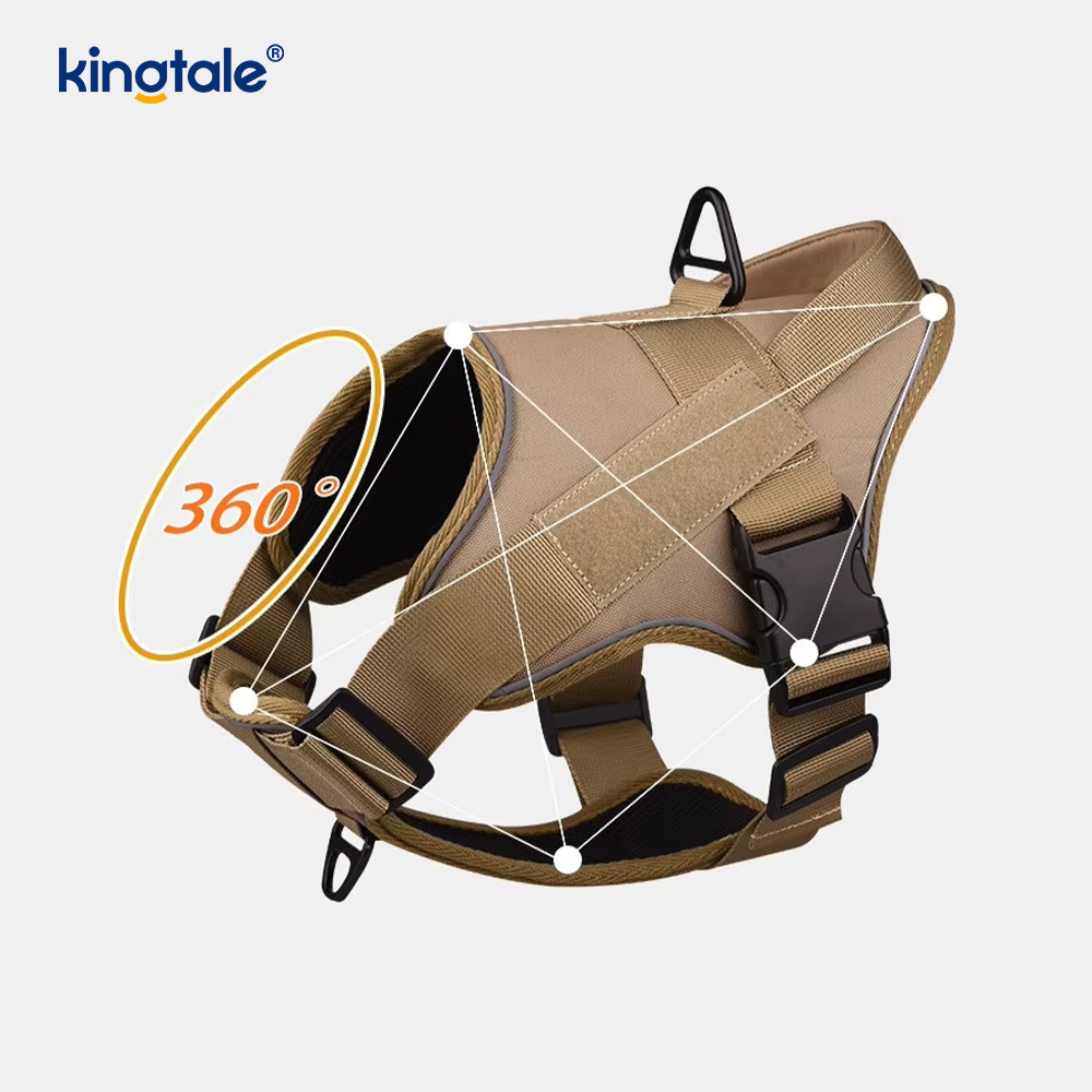 Heavy Duty Tactical No Pull Säädettävä Heijastava Pet Vest koiran valjaat