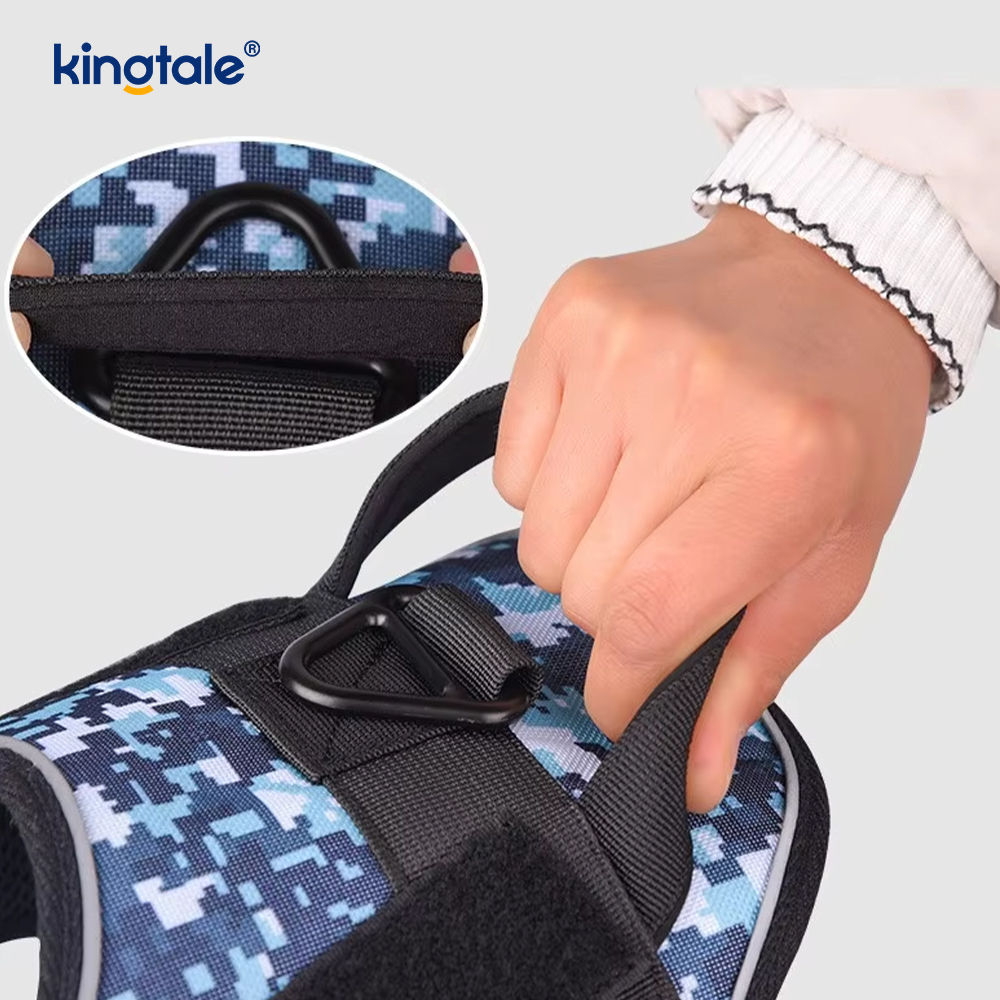 Heavy Duty Tactical No Pull Säädettävä Heijastava Pet Vest koiran valjaat