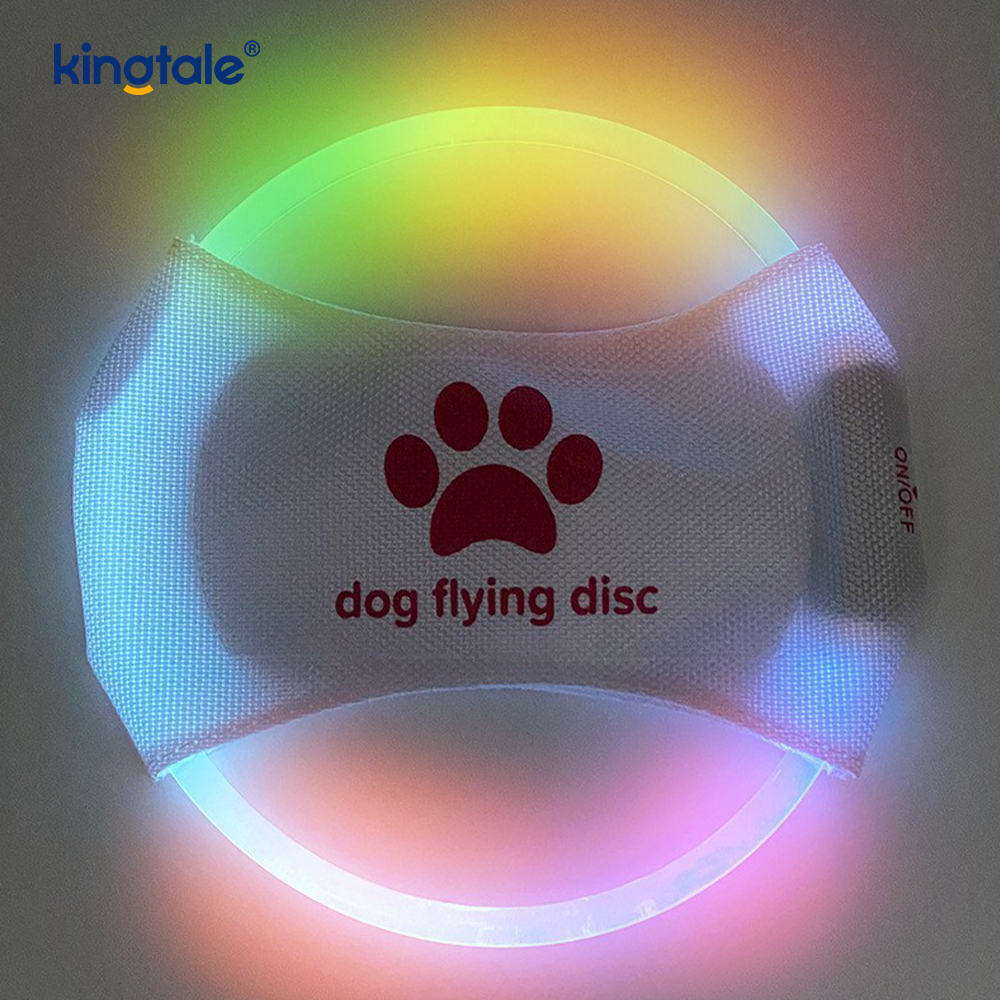 Ladattava LED-valaistu lemmikkifrisbee-koiran koulutuslelu