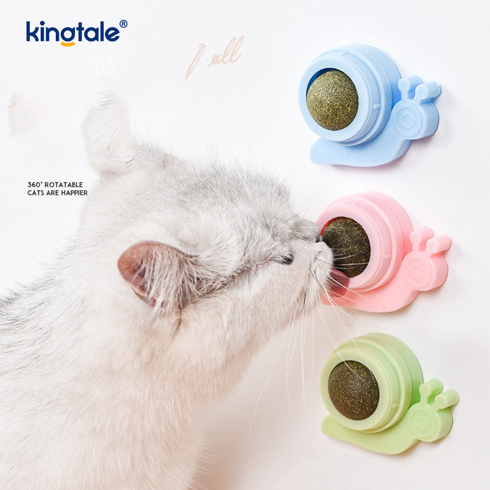 Etana Pyörivä Catnip Ball Hampaiden Hampaiden Puhdistava Hoitopallo