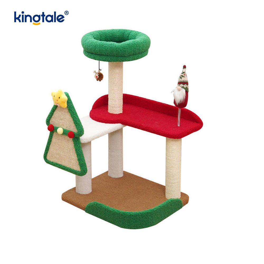Joulusarja Custom Wear Resistant Cat Scratch Pillar Siege Tower -huoneisto